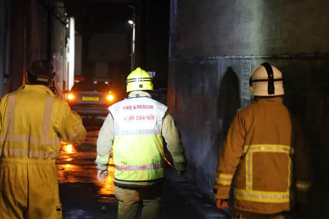 Fire crews were called after a large power outage was experienced in Worthing last night