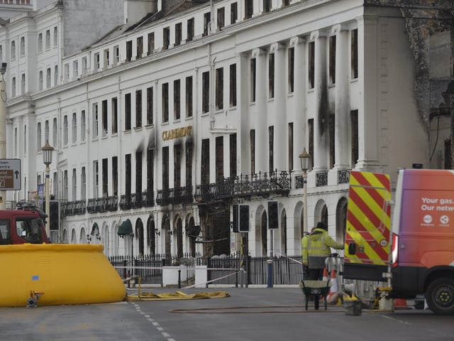 The Claremont. Eastbourne hotel fire. Picture: Jon Rigby SUS-191123-122010001