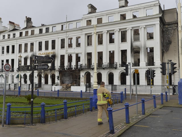 The Claremont. Eastbourne hotel fire. Picture: Jon Rigby SUS-191123-122045001