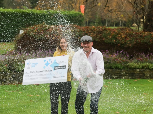 Selsey couple Steve, a 42-year-old builder, and Lenka, a 41-year-old shopworker, have won £105,100,701.90