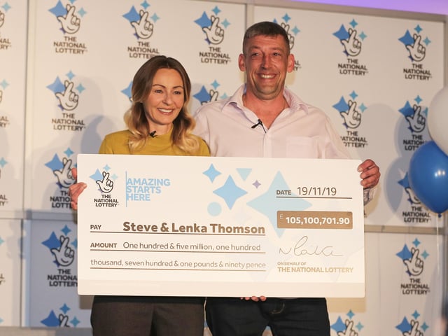 Selsey couple Steve, a 42-year-old builder, and Lenka, a 41-year-old shopworker, have won £105,100,701.90