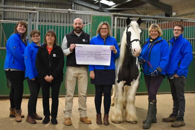 Ferring Country Centre chief executive Hannah Tombs welcomes the donation from ETI