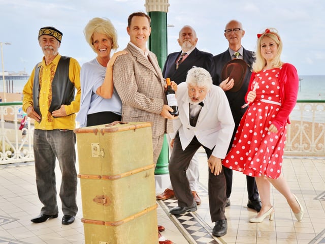 The cast of One Man, Two Guvnors for Henfield Theatre Company, which won the award for best technical achievement
