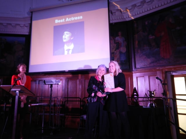 Izzy Bishop won best actress for her performance as Rachel Crabbe in One Man, Two Guvnors for Henfield Theatre Company