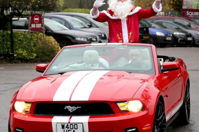 Santa arrives in style at Squire's Garden Centre