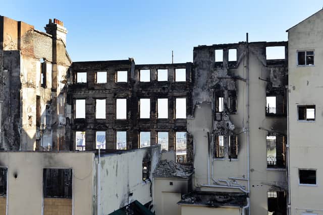 Claremont Hotel Fire Eastbourne (Photo by Jon Rigby) SUS-190512-101455008