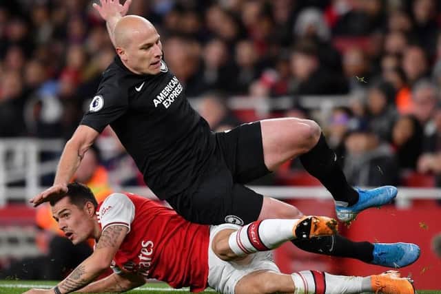 Aaron Mooy delivered a man of the match display at Arsenal