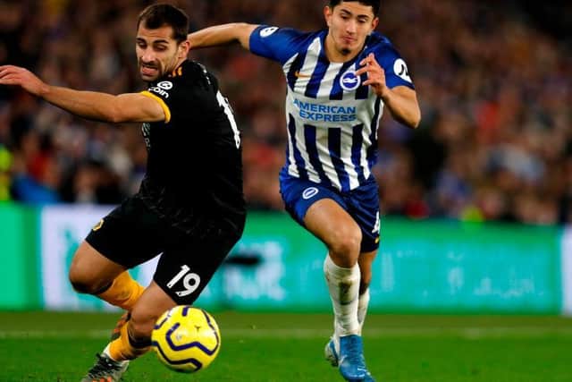 Brighton and Hove Albion's Steven Alzate played at right back once again