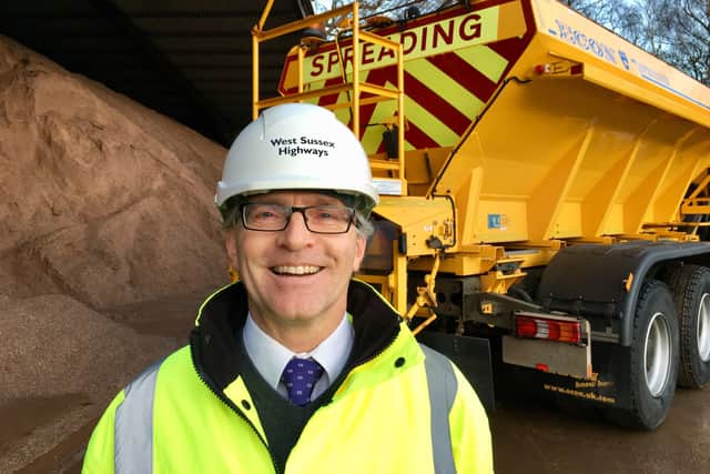 Richard Speller, winter service manager for West Sussex Highways, at the Clapham depot talking about gritters and gritting the roads