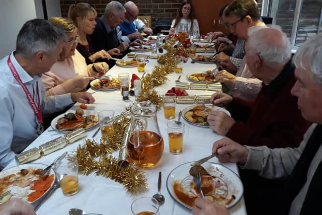 Worthing Town Cryers are treated to Christmas dinner