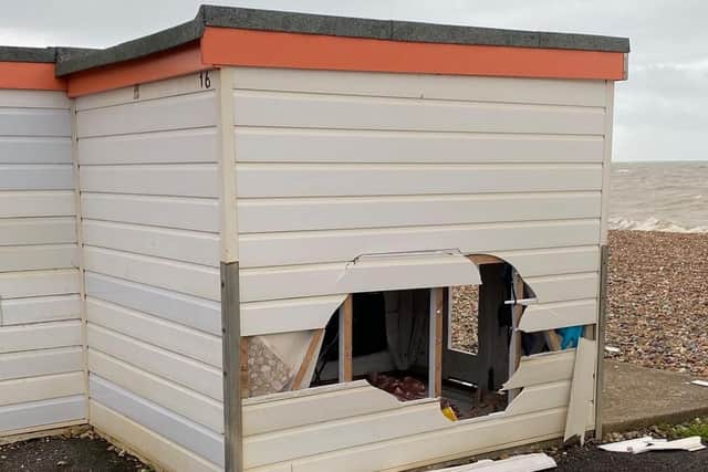 Huts were vandalised on Tuesday morning (December 10)