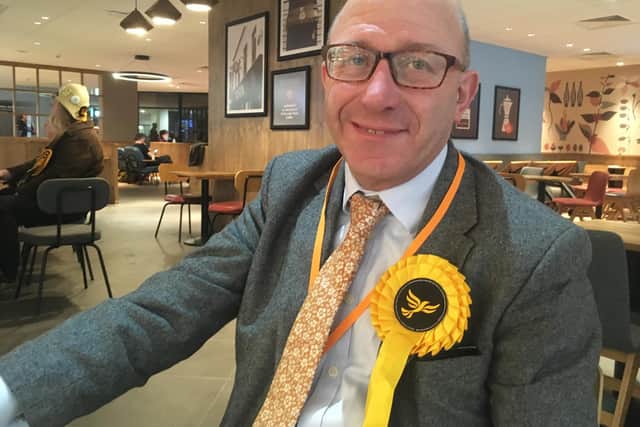Lib Dems candidate Robert Eggleston came second in the race