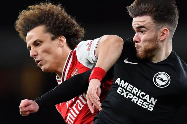 Albion striker Aaron Connolly picked up a groin injury against Arsenal
