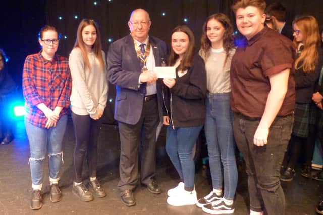 Winners last year, Arun Young Leaders with Peter Wells, president of Bognor Regis Rotary Club