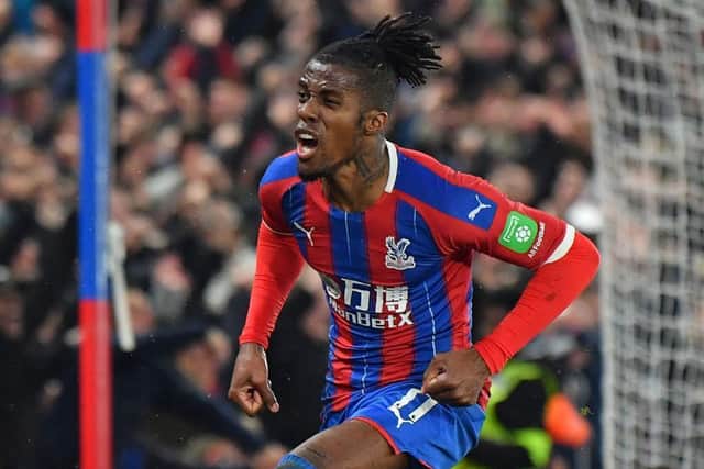 The joy on Wilfried Zaha's face is clear to see after his goal in the 'M23 Derby'