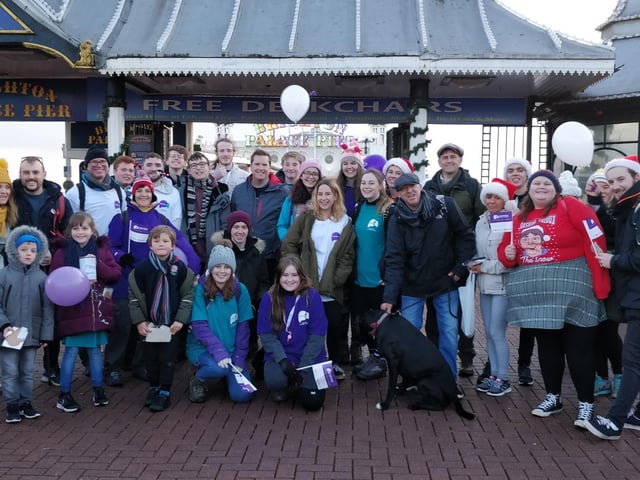 Ashleigh Brown from Ashington was joined by 30 people for a HopeWalk from Worthing Pier to Brighton Pier for suicide prevention charity PAPYRUS SUS-191217-123926001