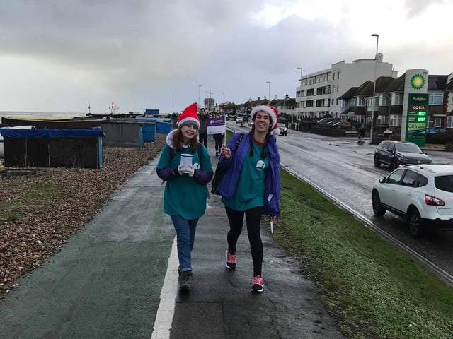 Ashleigh Brown from Ashington was joined by 30 people for a HopeWalk from Worthing Pier to Brighton Pier for suicide prevention charity PAPYRUS SUS-191217-124733001
