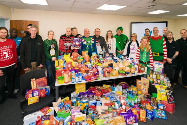 Nordell gathered goods for Lancing and Sompting Foodbank at its Christmas jumper day
