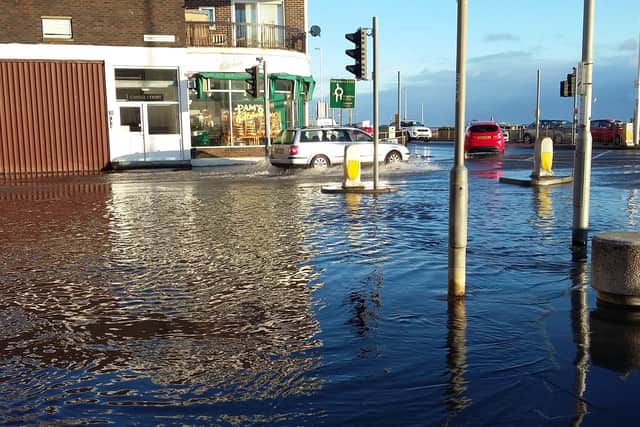 Flooding on Albert Road, Hastings