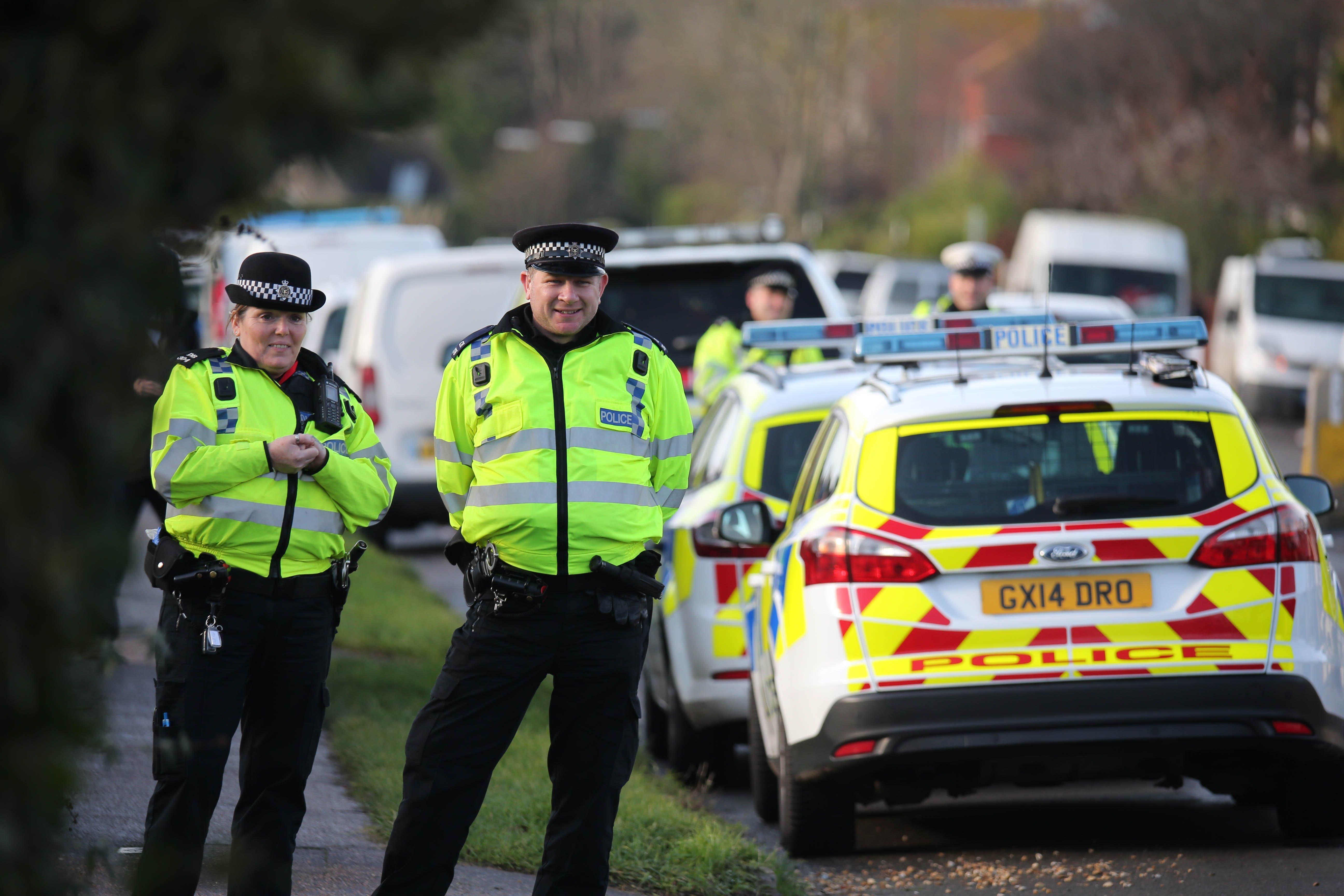 Officers checking drivers in Upper Shoreham Road, Shoreham