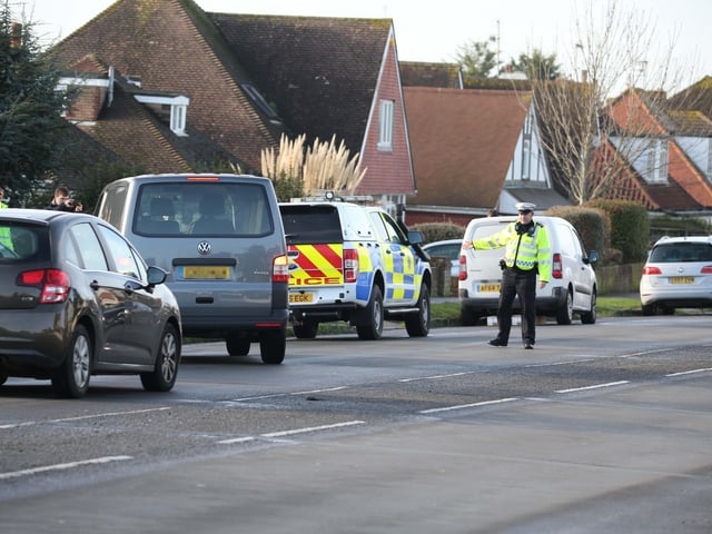 Officers checking drivers in Upper Shoreham Road, Shoreham