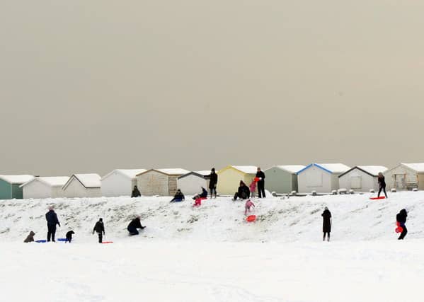 Lancing Beach Green in the snow in December 2010