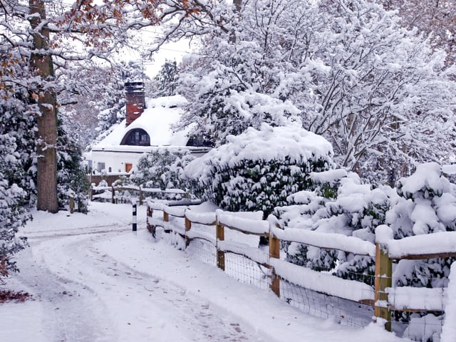 A picture-perfect snowy scene in West Chiltington in December 2010