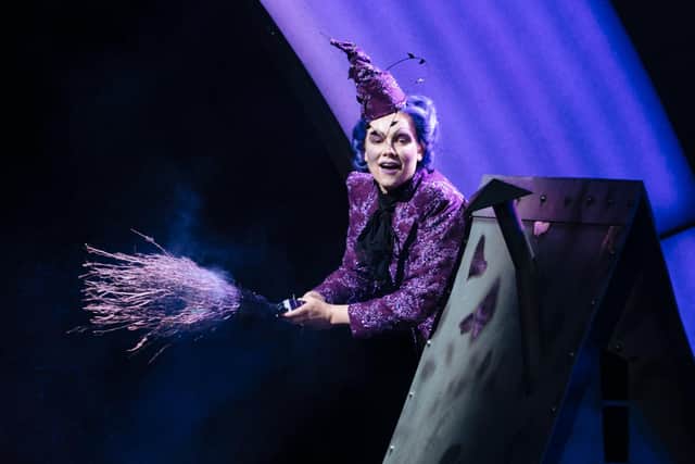 Florence Clarke as the Wicked Witch of the West. Photo by Helen Murray