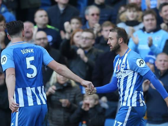 Lewis Dunk and Glenn Murray