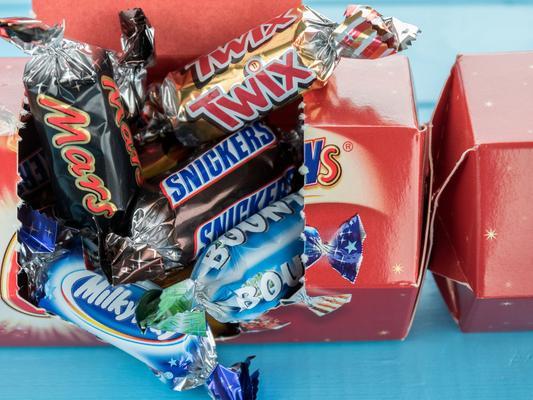 Quality Street: Milk choc block. Heroes: Dairy Milk. Celebrations: Maltesers Teasers. Roses: Golden Barrel