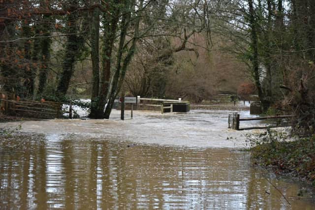 Flooding at Hellingly. Photo by Lewis Isted. SUS-191220-125639001