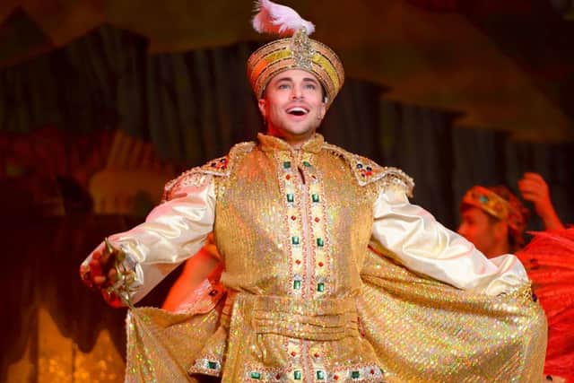 Duncan James as Aladdin. Photograph by Peter Mould