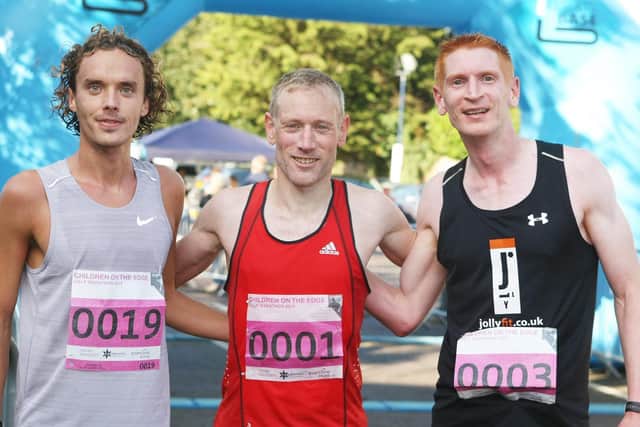 James Baker, centre, won the Chi Half for the eighth year in a row / Picture by Derek Martin