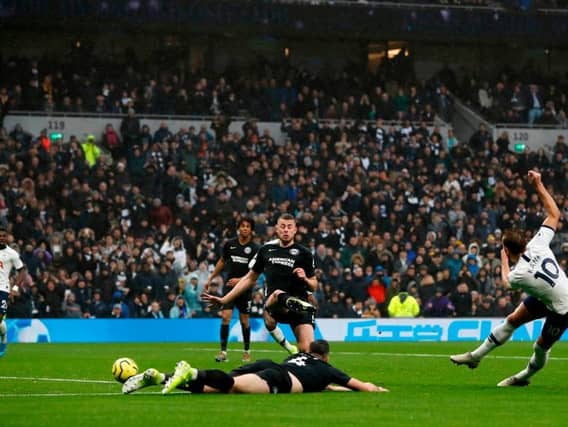 Harry Kane shoots for goal