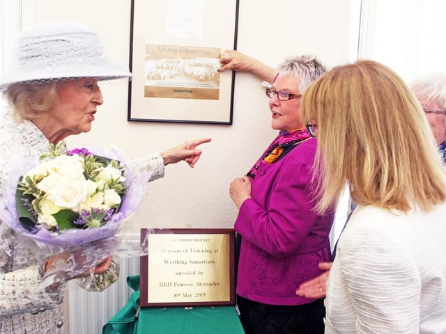 Princess Alexandra at Worthing Samaritans. Photo by Derek Martin DM1951575a