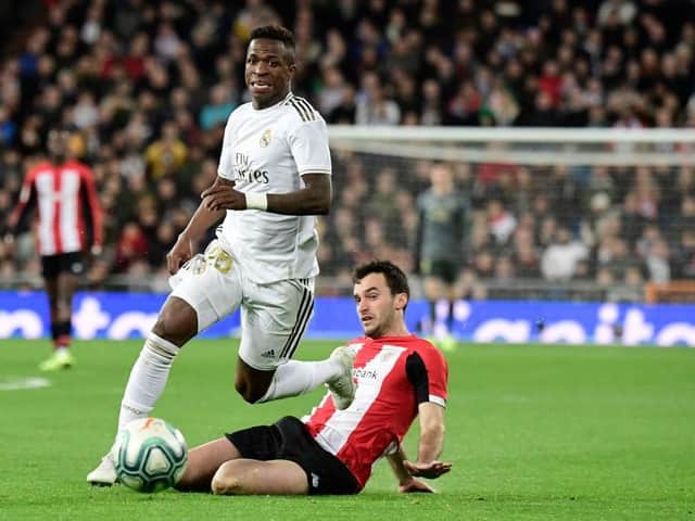 Real Madrid's Vincius Jnior has been linked to Manchester United