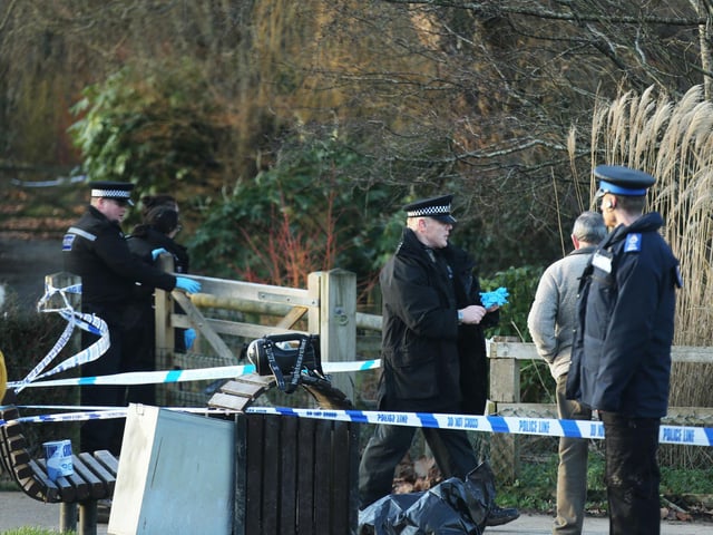 The scene of the incident in Horsham Park