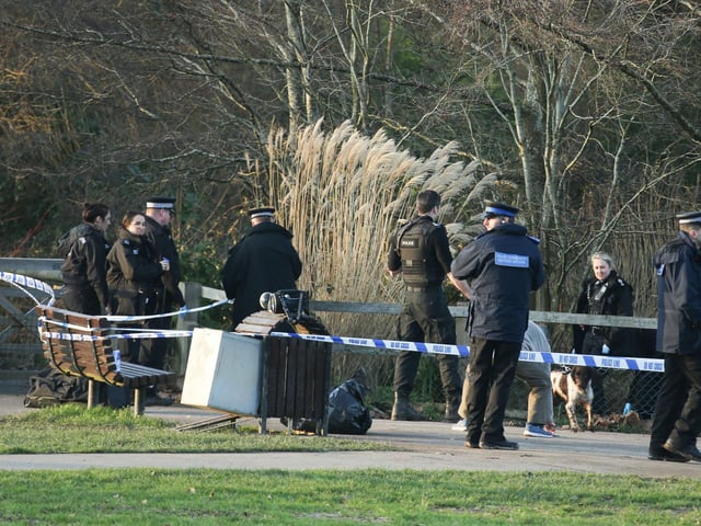 The scene of the incident in Horsham Park