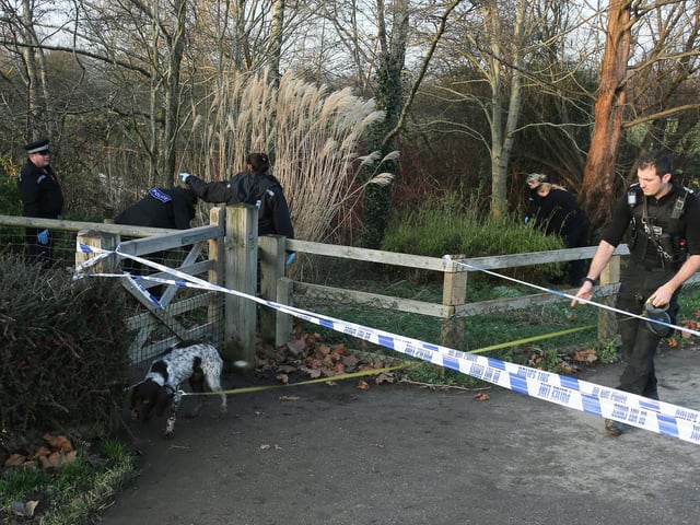 The scene of the incident in Horsham Park