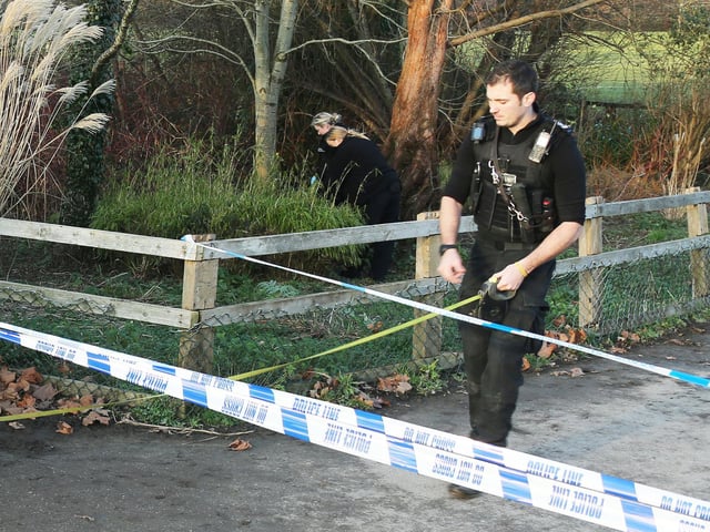 The scene of the incident in Horsham Park