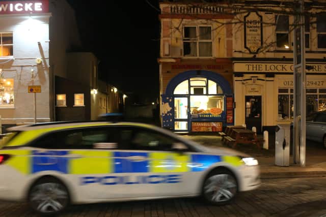 Police at the Istanbul Grill in Bognor
