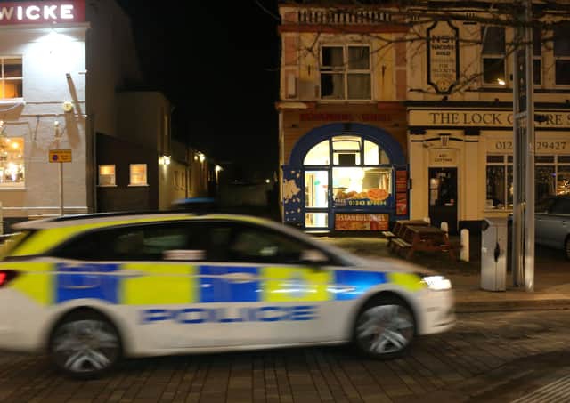 Police at the Istanbul Grill in Bognor