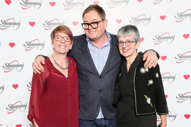 Slimming World consultants Kirsty Cheyne and Karen Noble meet Chatty Man Alan Carr