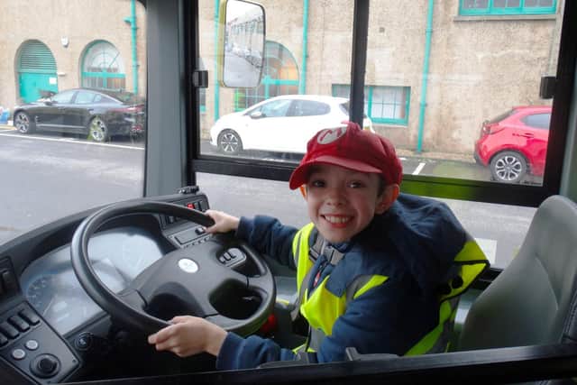 Alfie Pettitt, nine, was given the VIP treatment at Stagecoach’s Worthing depot