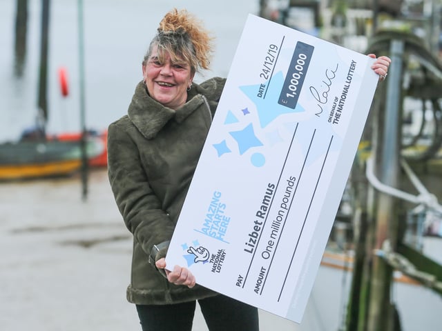 Lizbet Ramus has won £1million in the Euromillions Christmas Eve draw