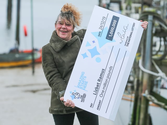 Lizbet Ramus has won £1million in the Euromillions Christmas Eve draw