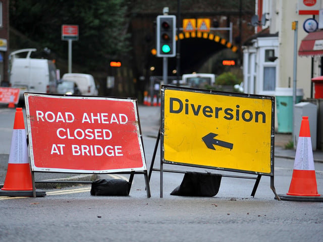 Embankment work just north of Wivelsfield station, Burgess Hill is causing travel disruption as Leylands Road is closed at the bridge, causing extra traffic to go along Junction Road. Pic Steve Robards SR20010102 SUS-200201-142022001