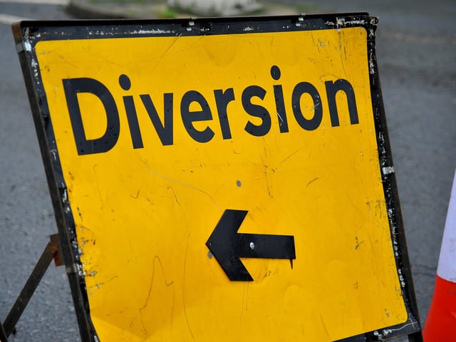 Embankment work just north of Wivelsfield station, Burgess Hill is causing travel disruption as Leylands Road is closed at the bridge, causing extra traffic to go along Junction Road. Pic Steve Robards SR20010102 SUS-200201-141820001