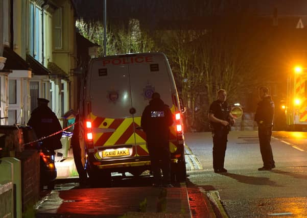 Emergency response to stabbing in Newhaven. Photo: Dan Jessup SUS-200701-080935001