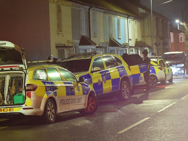 Emergency response to stabbing in Newhaven. Photo: Dan Jessup SUS-200701-080851001